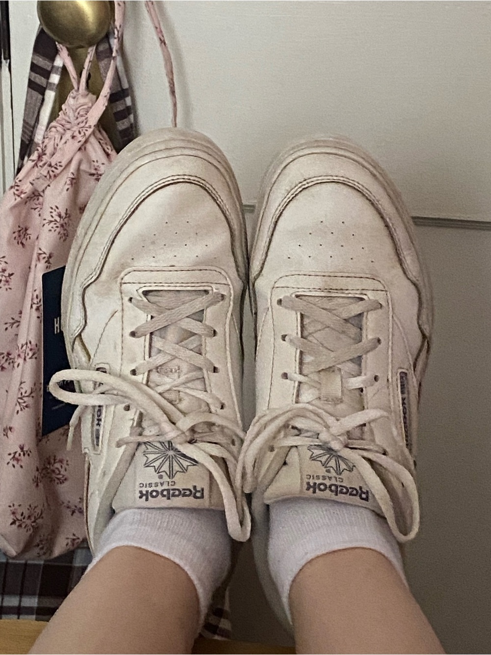 Well Worn Reebok White Sneakers